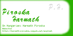 piroska harmath business card